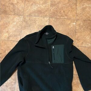 H&M Men's Dark Green Zip-Up Sweater
